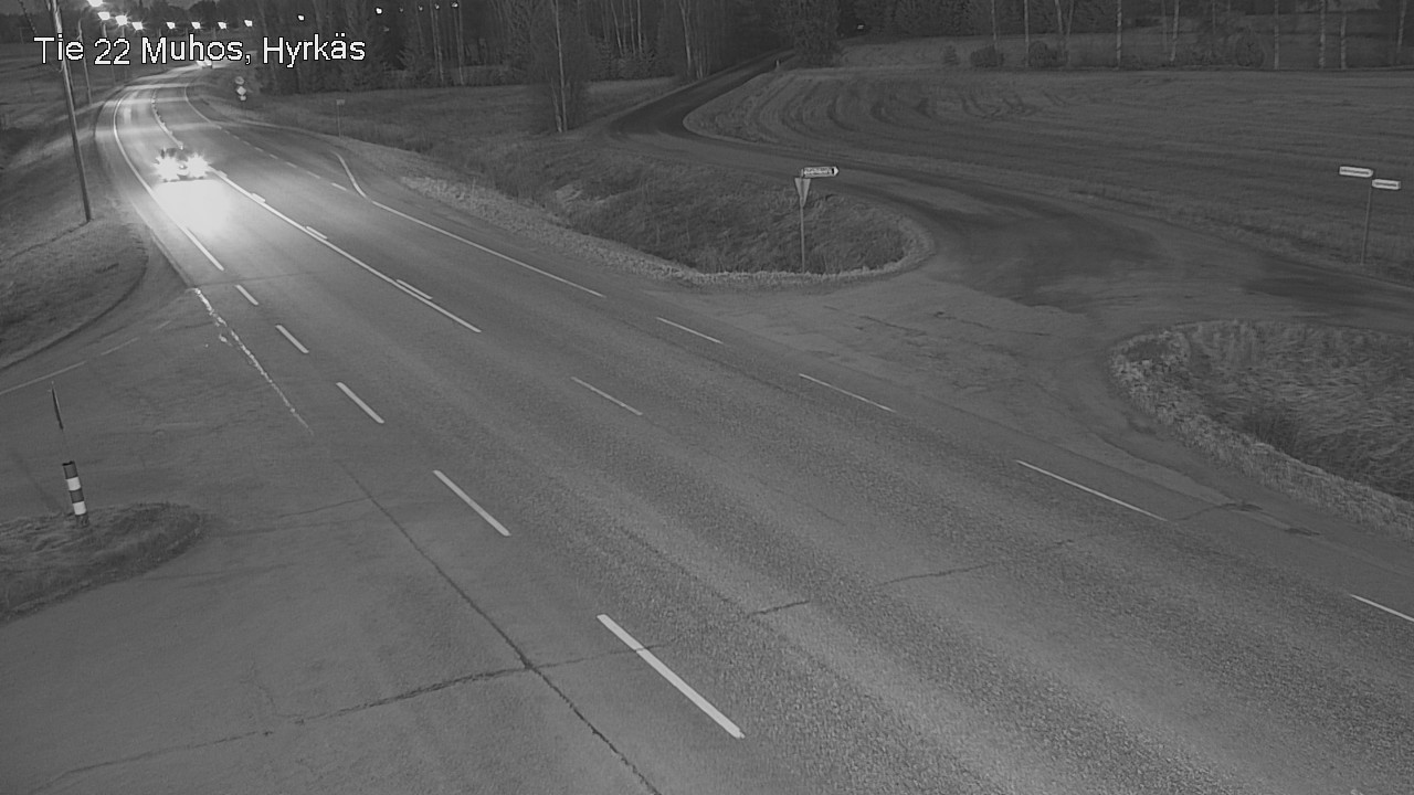 Weather Camera Image Road 22 Muhos, Hyrkäs, Muhos, Pohjois-Pohjanmaa