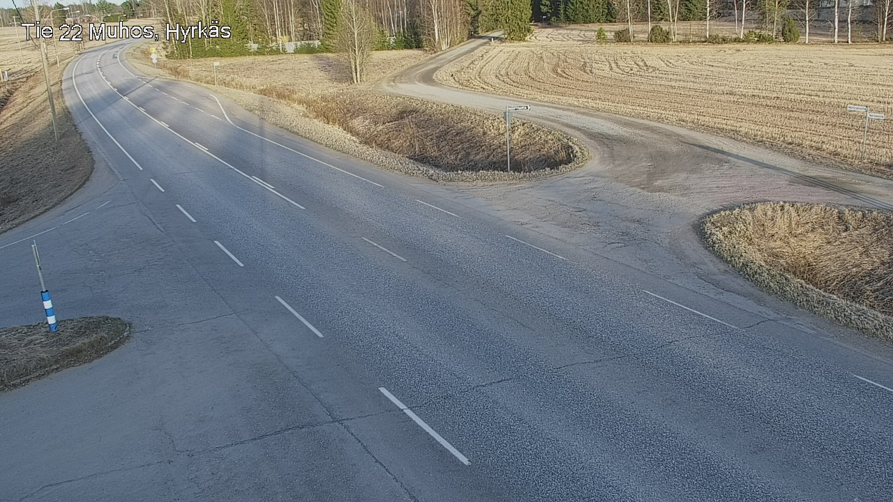 Weather Camera Image Road 22 Muhos, Hyrkäs, Muhos, Pohjois-Pohjanmaa