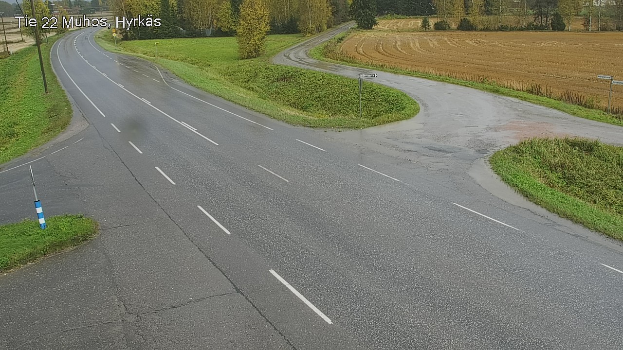 Weather Camera Image Road 22 Muhos, Hyrkäs, Muhos, Pohjois-Pohjanmaa