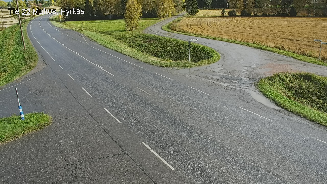 Weather Camera Image Road 22 Muhos, Hyrkäs, Muhos, Pohjois-Pohjanmaa