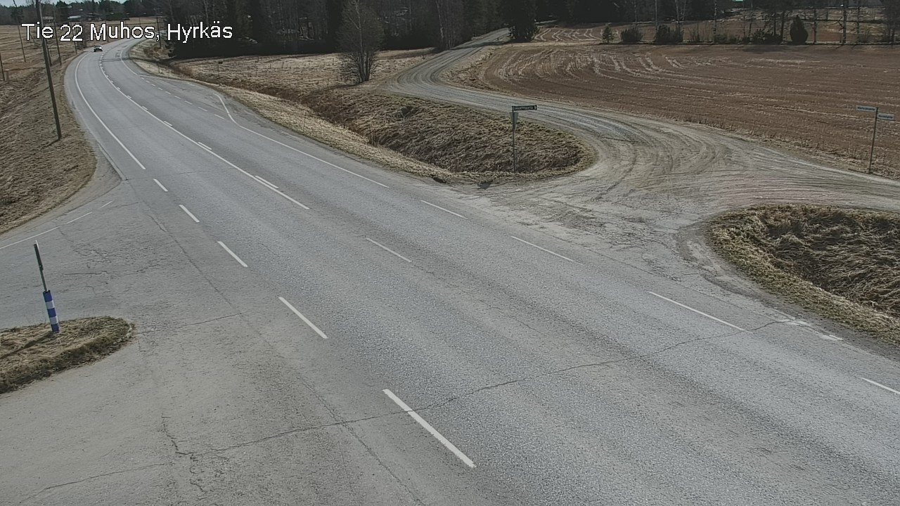 Weather Camera Image Road 22 Muhos, Hyrkäs, Muhos, Pohjois-Pohjanmaa