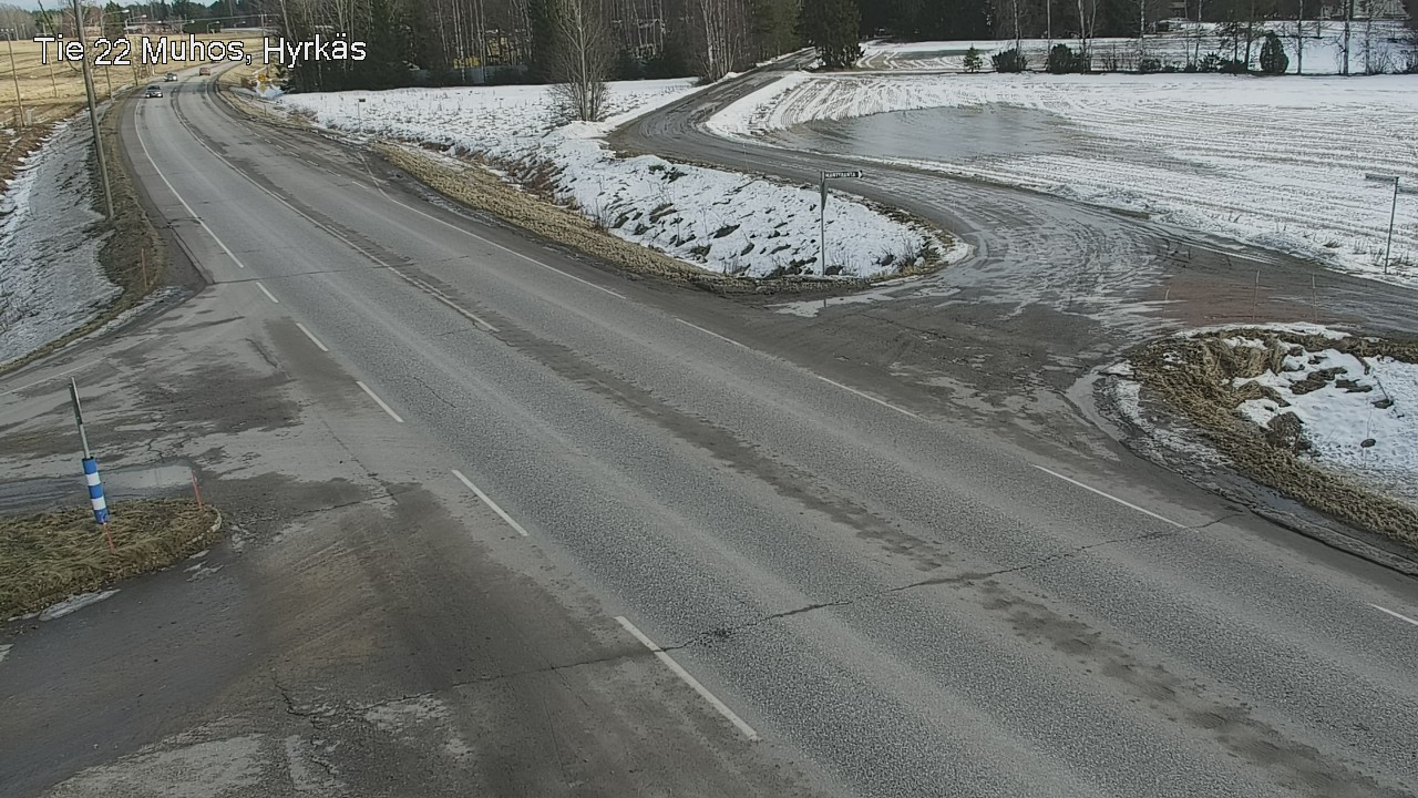 Weather Camera Image Väg 22 Muhos, Hyrkäs, Muhos, Pohjois-Pohjanmaa