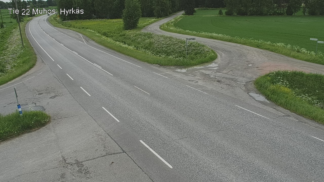 Weather Camera Image Road 22 Muhos, Hyrkäs, Muhos, Pohjois-Pohjanmaa