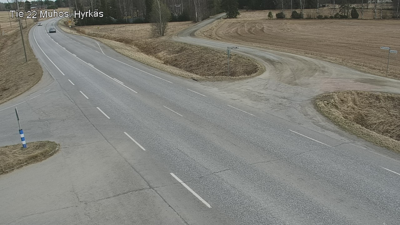 Weather Camera Image Väg 22 Muhos, Hyrkäs, Muhos, Pohjois-Pohjanmaa