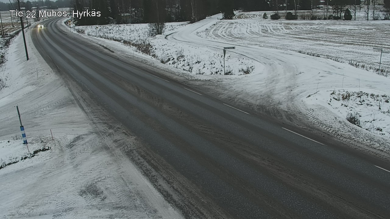 Weather Camera Image Road 22 Muhos, Hyrkäs, Muhos, Pohjois-Pohjanmaa