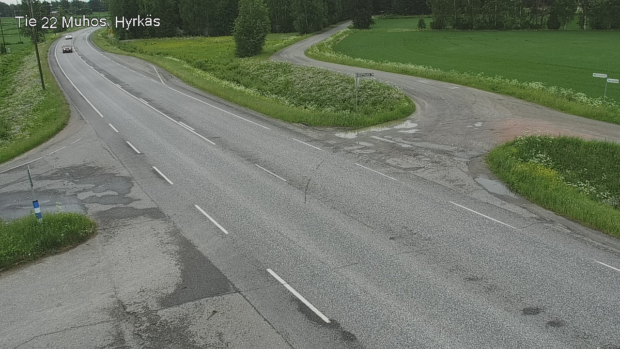 Weather Camera Image Road 22 Muhos, Hyrkäs, Muhos, Pohjois-Pohjanmaa