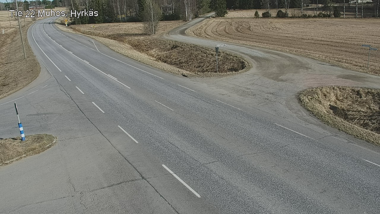 Weather Camera Image Road 22 Muhos, Hyrkäs, Muhos, Pohjois-Pohjanmaa