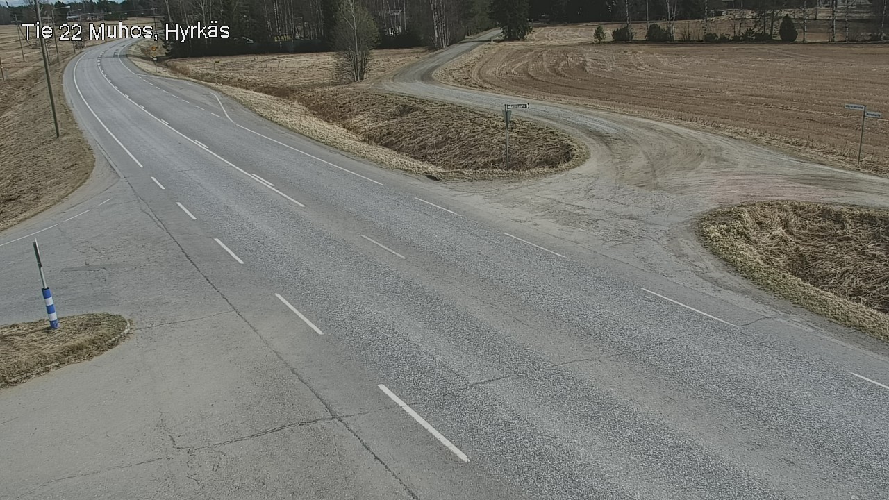 Weather Camera Image Väg 22 Muhos, Hyrkäs, Muhos, Pohjois-Pohjanmaa