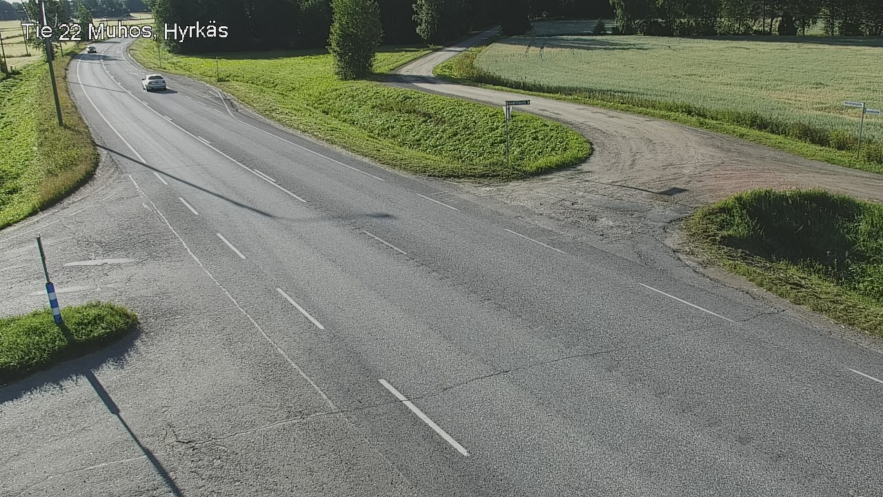 Weather Camera Image Road 22 Muhos, Hyrkäs, Muhos, Pohjois-Pohjanmaa