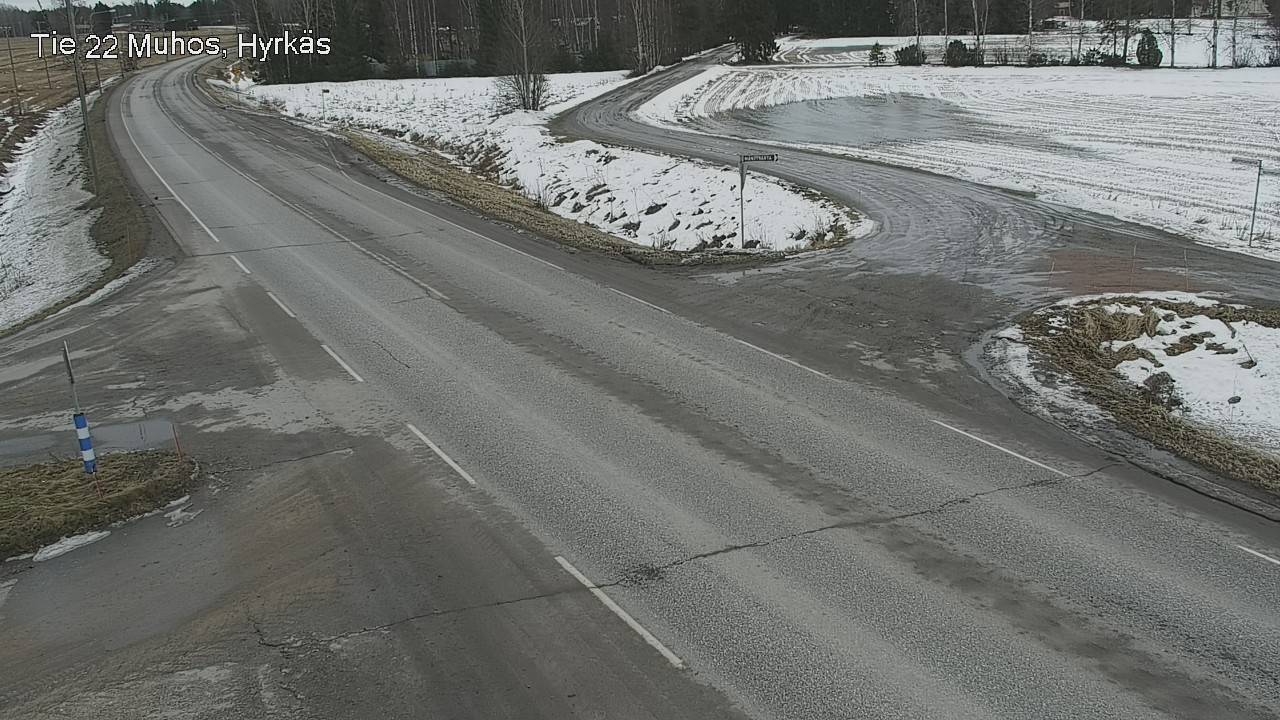 Weather Camera Image Väg 22 Muhos, Hyrkäs, Muhos, Pohjois-Pohjanmaa