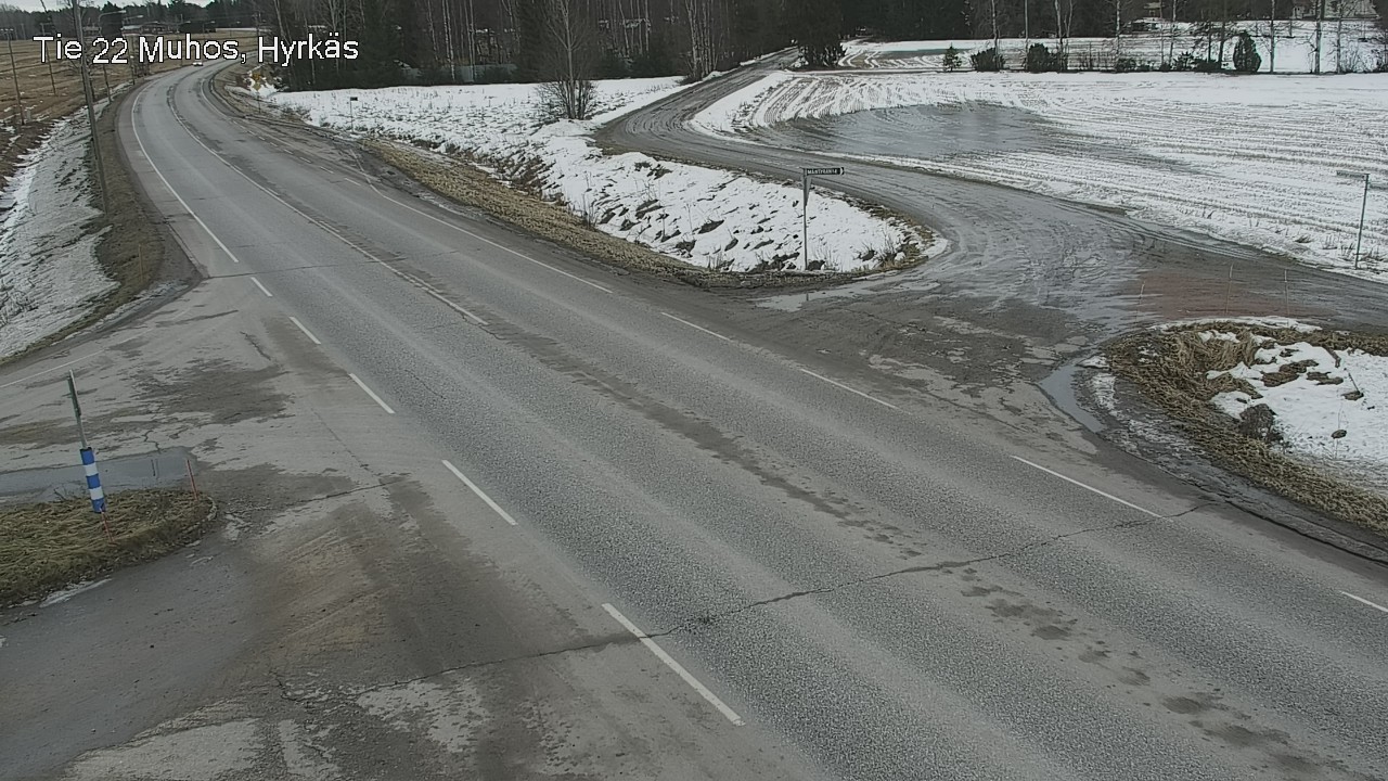 Weather Camera Image Väg 22 Muhos, Hyrkäs, Muhos, Pohjois-Pohjanmaa