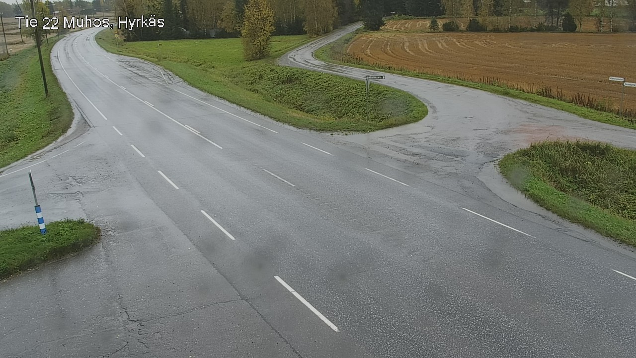 Weather Camera Image Road 22 Muhos, Hyrkäs, Muhos, Pohjois-Pohjanmaa