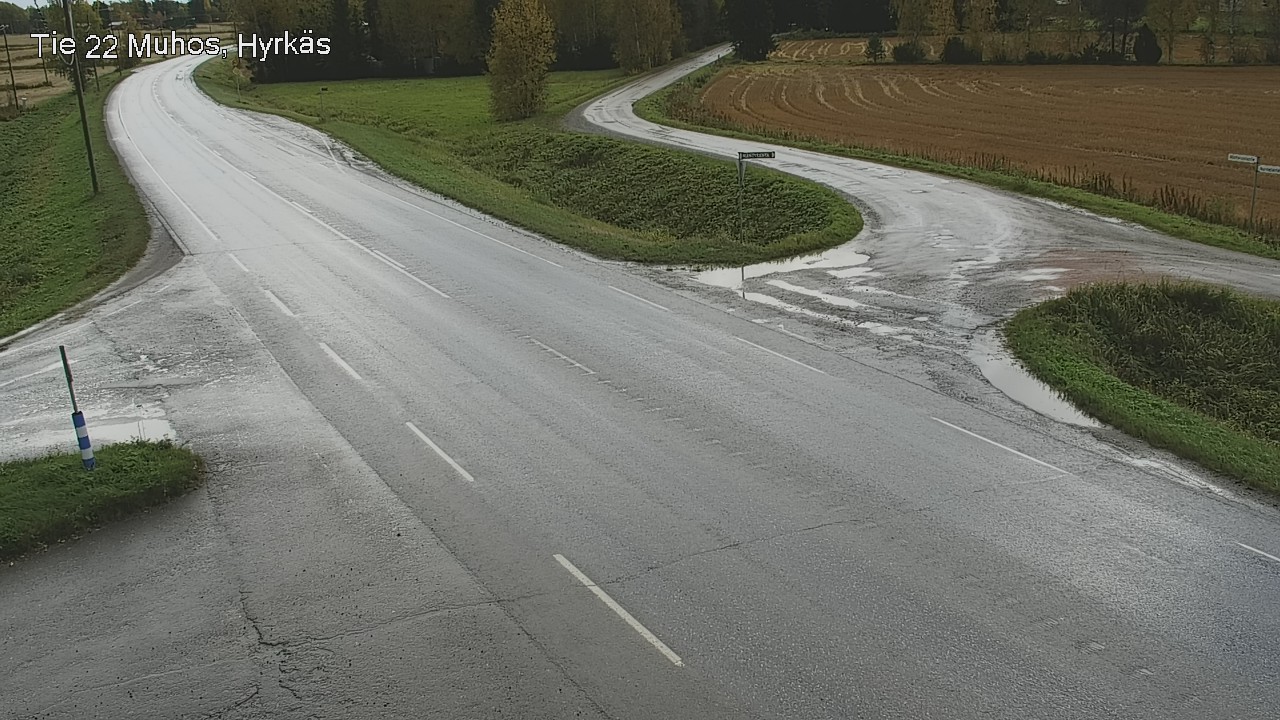 Weather Camera Image Road 22 Muhos, Hyrkäs, Muhos, Pohjois-Pohjanmaa