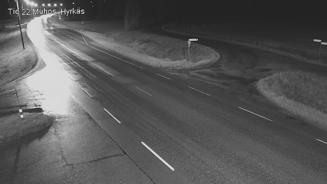 Weather Camera Image Road 22 Muhos, Hyrkäs, Muhos, Pohjois-Pohjanmaa