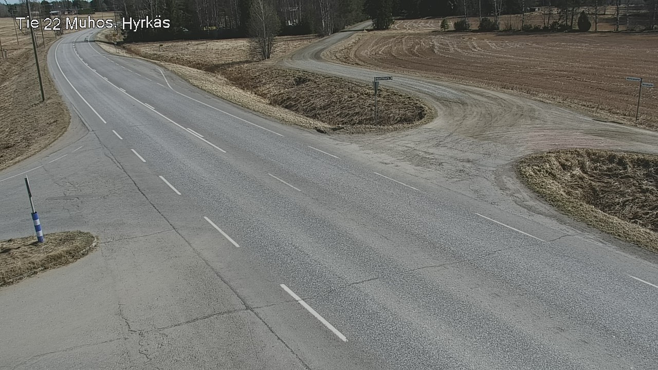Weather Camera Image Road 22 Muhos, Hyrkäs, Muhos, Pohjois-Pohjanmaa