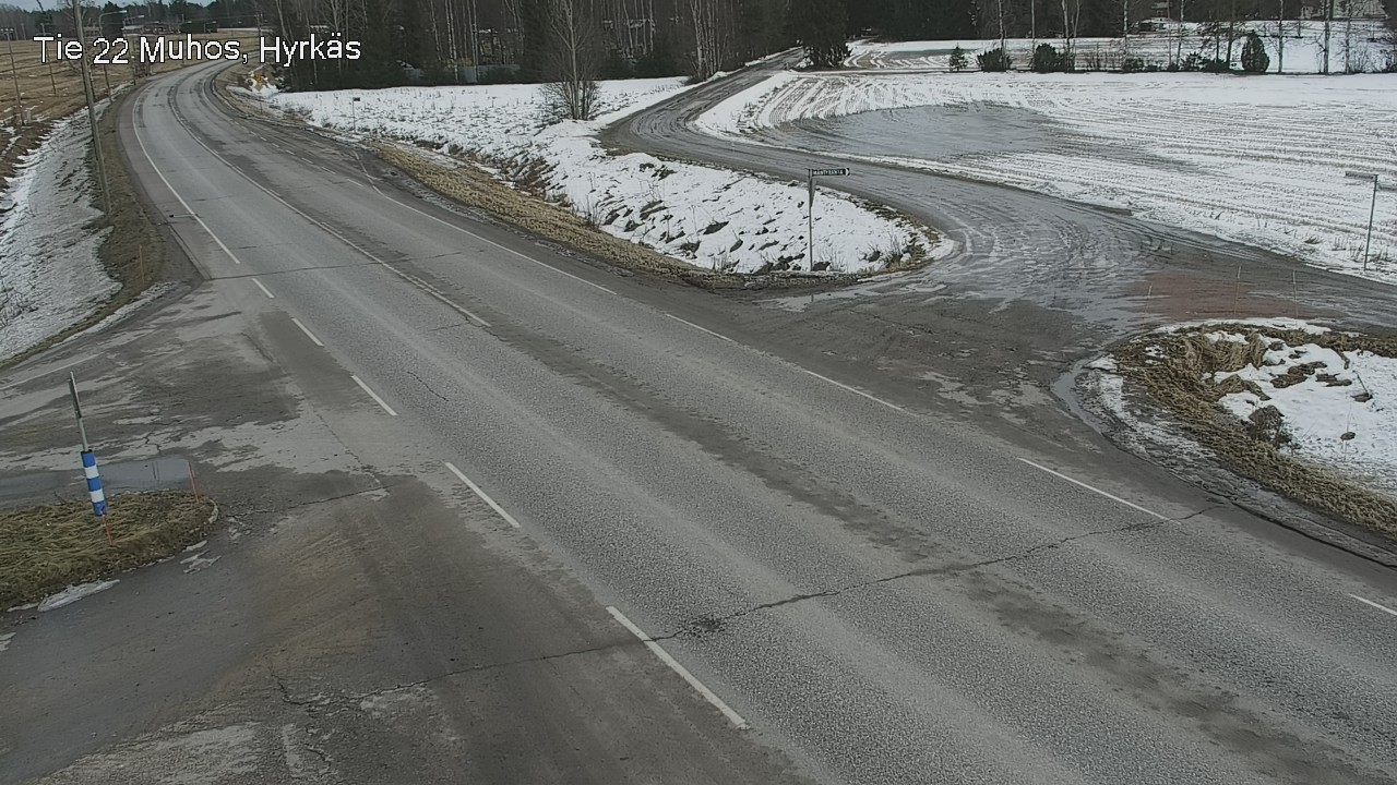 Weather Camera Image Väg 22 Muhos, Hyrkäs, Muhos, Pohjois-Pohjanmaa