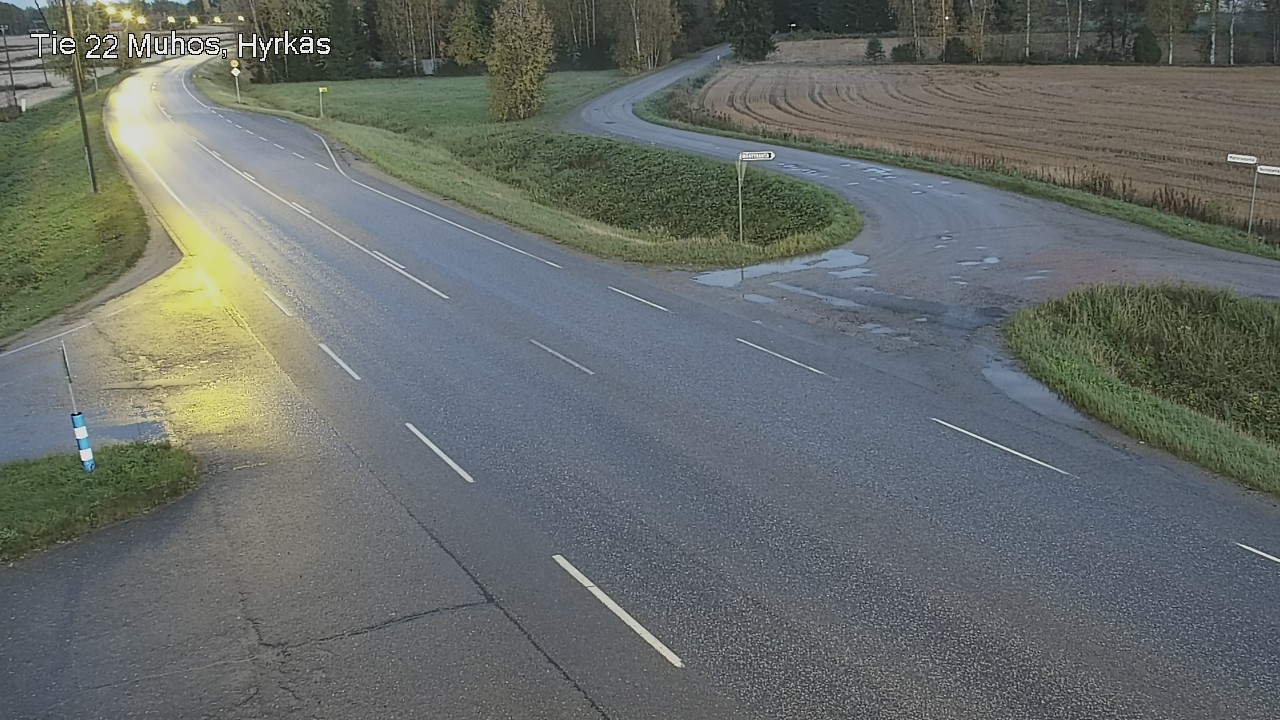 Weather Camera Image Road 22 Muhos, Hyrkäs, Muhos, Pohjois-Pohjanmaa