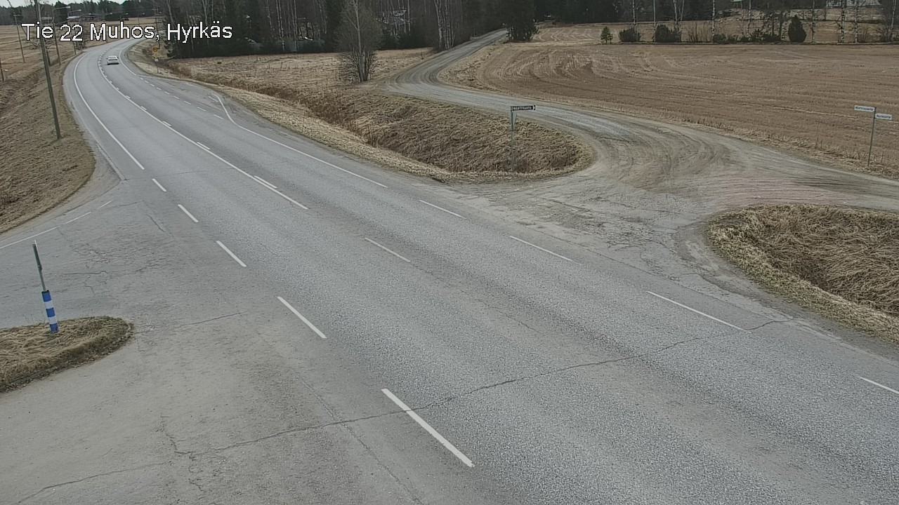 Weather Camera Image Road 22 Muhos, Hyrkäs, Muhos, Pohjois-Pohjanmaa