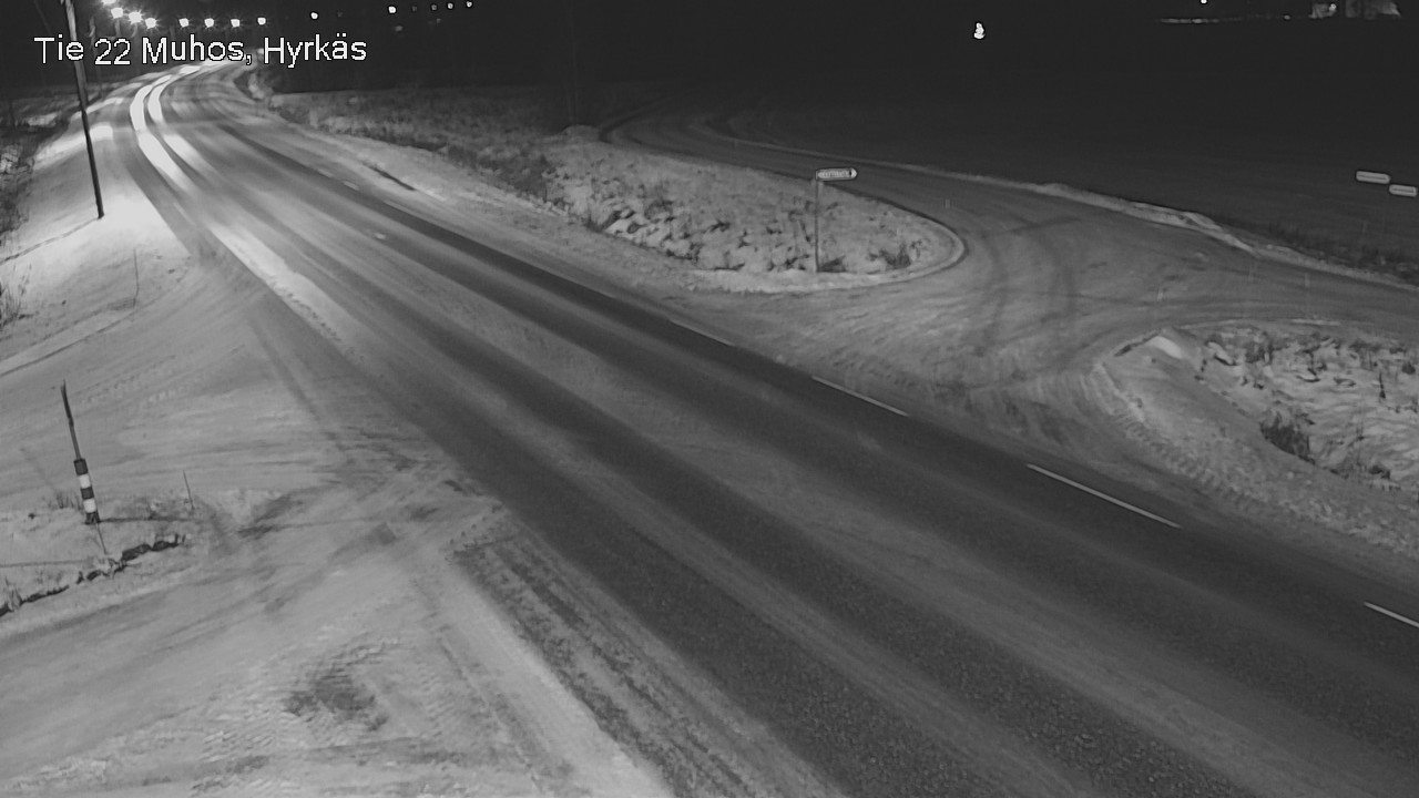 Weather Camera Image Väg 22 Muhos, Hyrkäs, Muhos, Pohjois-Pohjanmaa