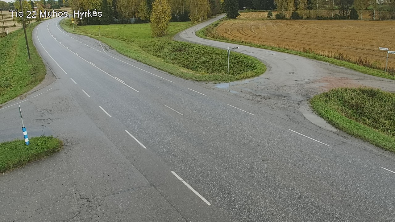 Weather Camera Image Road 22 Muhos, Hyrkäs, Muhos, Pohjois-Pohjanmaa