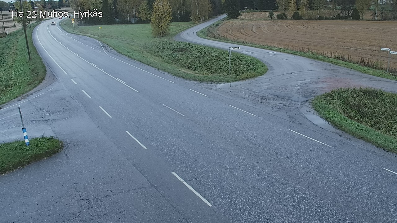 Weather Camera Image Road 22 Muhos, Hyrkäs, Muhos, Pohjois-Pohjanmaa