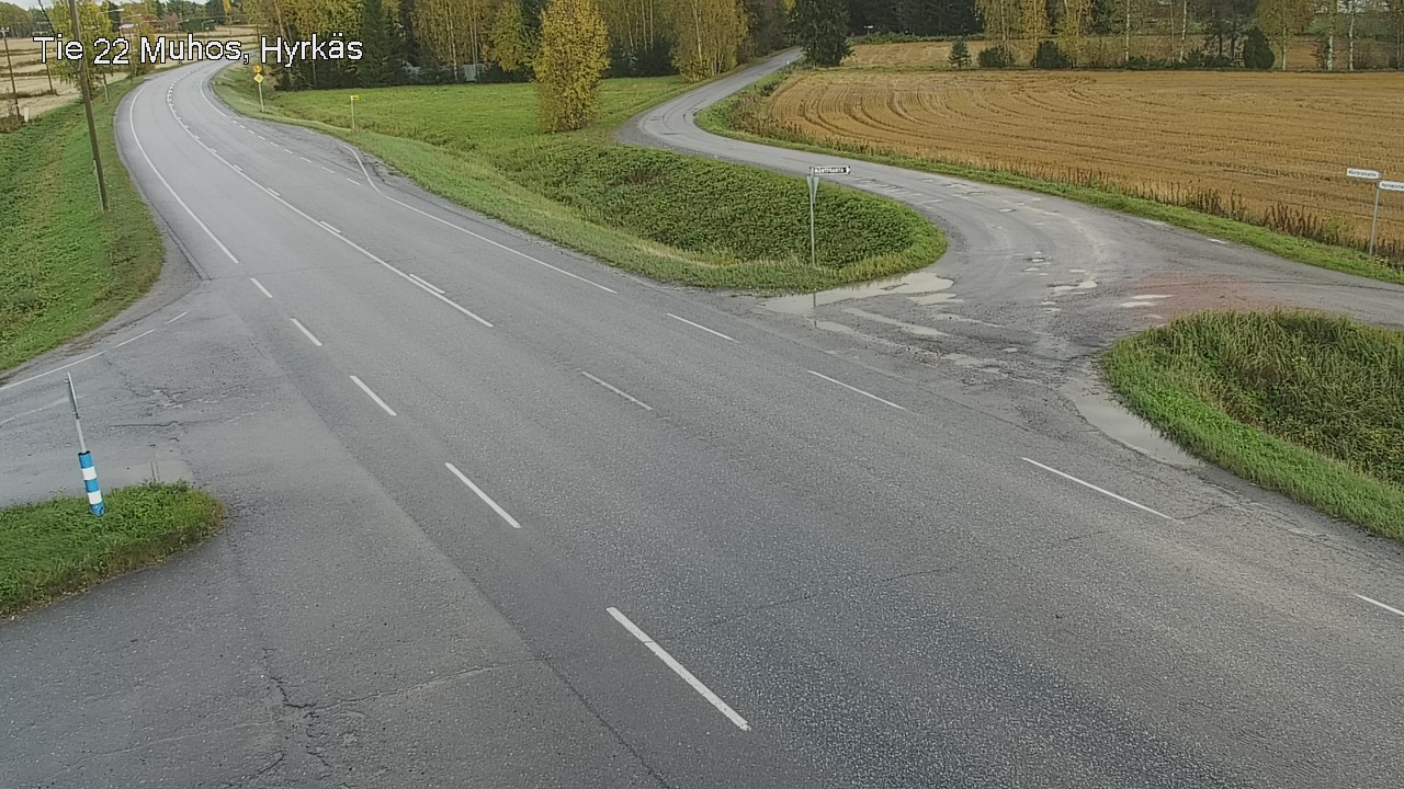 Weather Camera Image Road 22 Muhos, Hyrkäs, Muhos, Pohjois-Pohjanmaa