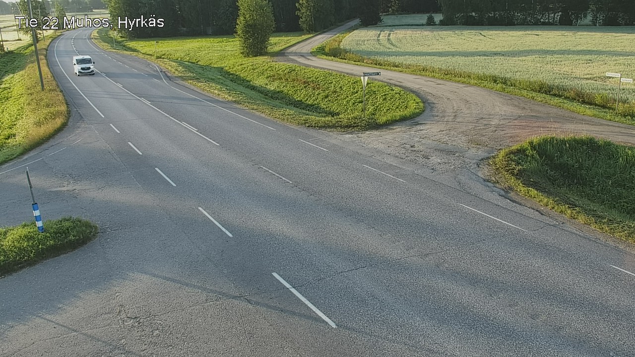 Weather Camera Image Road 22 Muhos, Hyrkäs, Muhos, Pohjois-Pohjanmaa