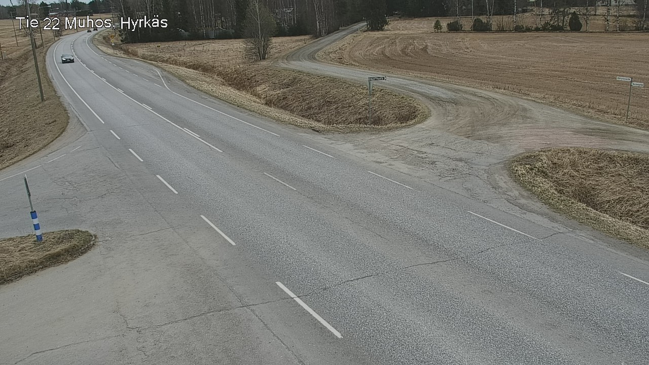 Weather Camera Image Väg 22 Muhos, Hyrkäs, Muhos, Pohjois-Pohjanmaa