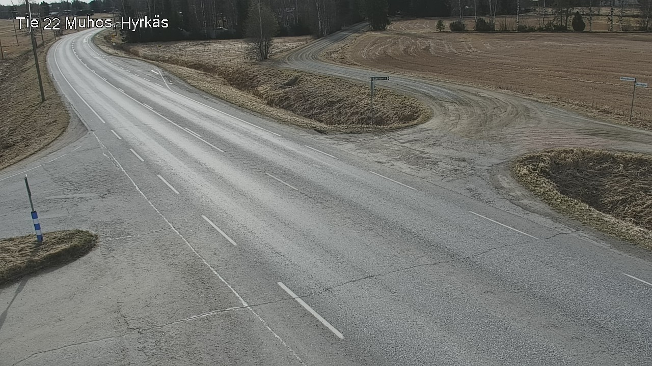 Weather Camera Image Road 22 Muhos, Hyrkäs, Muhos, Pohjois-Pohjanmaa