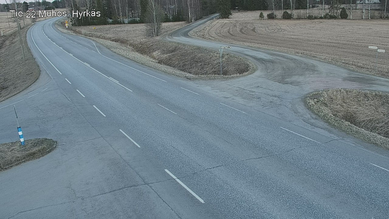 Weather Camera Image Road 22 Muhos, Hyrkäs, Muhos, Pohjois-Pohjanmaa