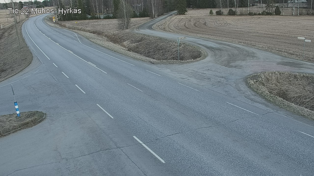 Weather Camera Image Road 22 Muhos, Hyrkäs, Muhos, Pohjois-Pohjanmaa