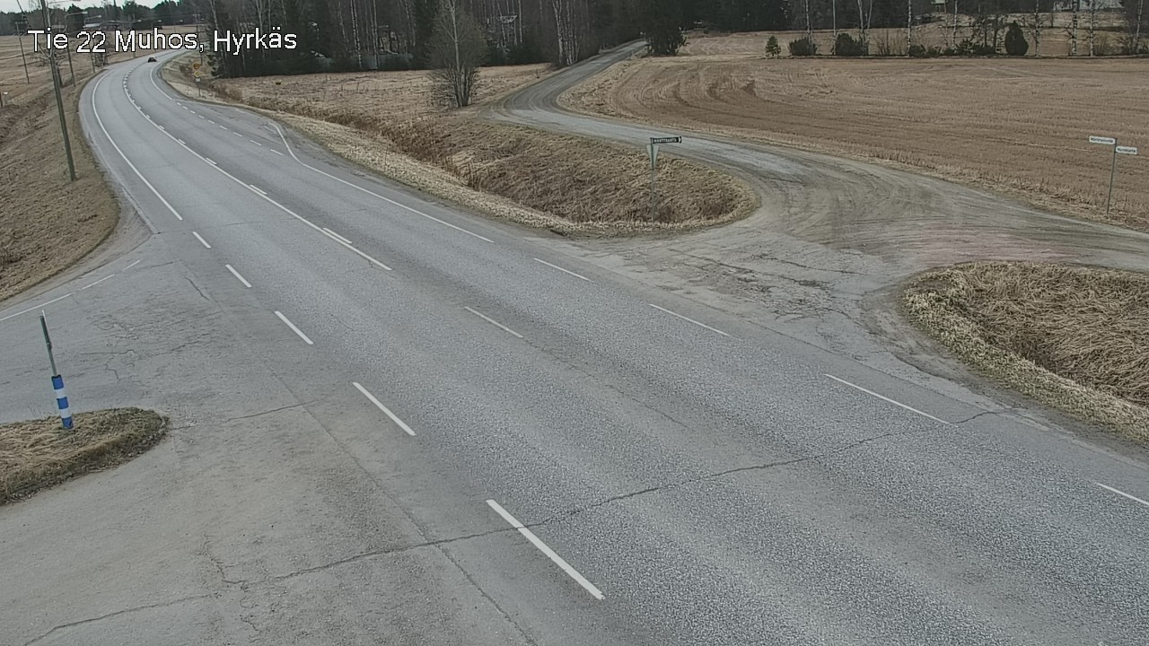 Weather Camera Image Väg 22 Muhos, Hyrkäs, Muhos, Pohjois-Pohjanmaa