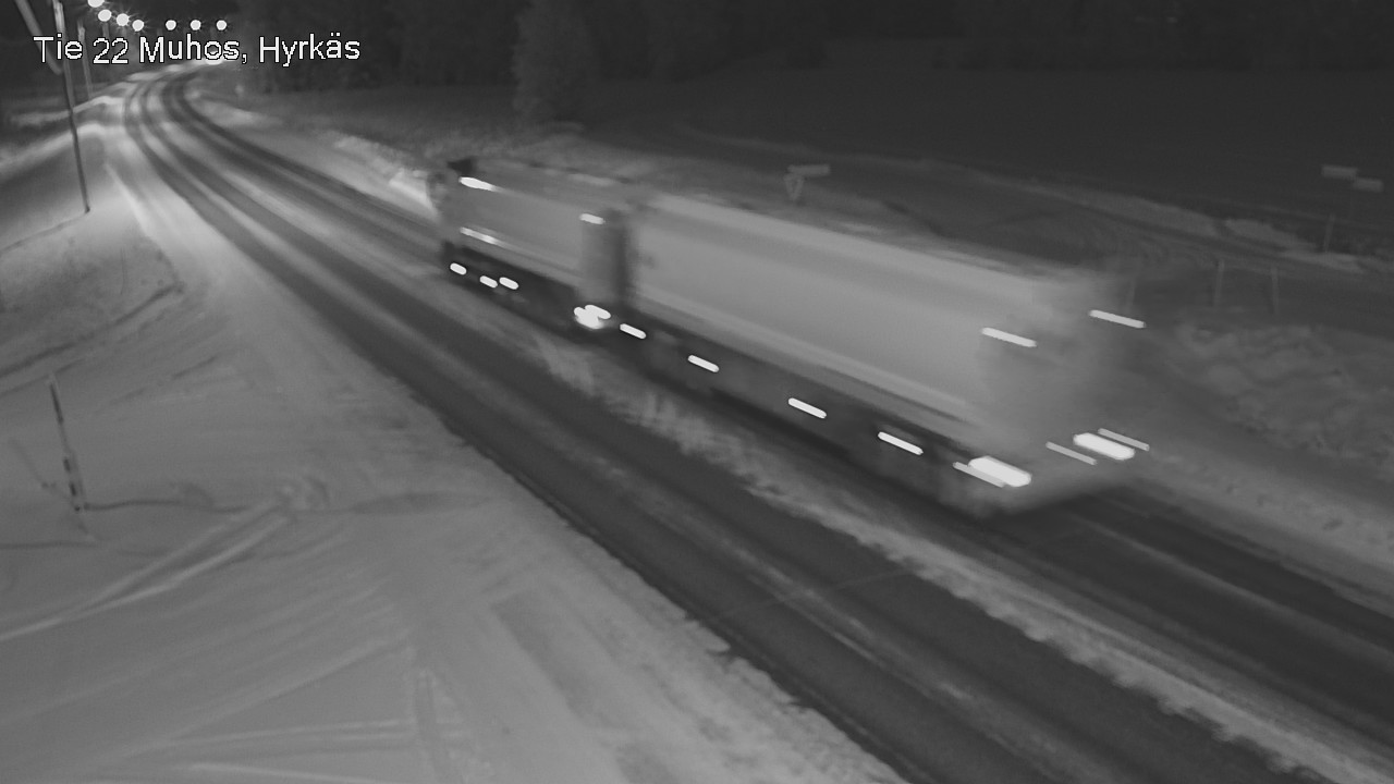 Weather Camera Image Väg 22 Muhos, Hyrkäs, Muhos, Pohjois-Pohjanmaa