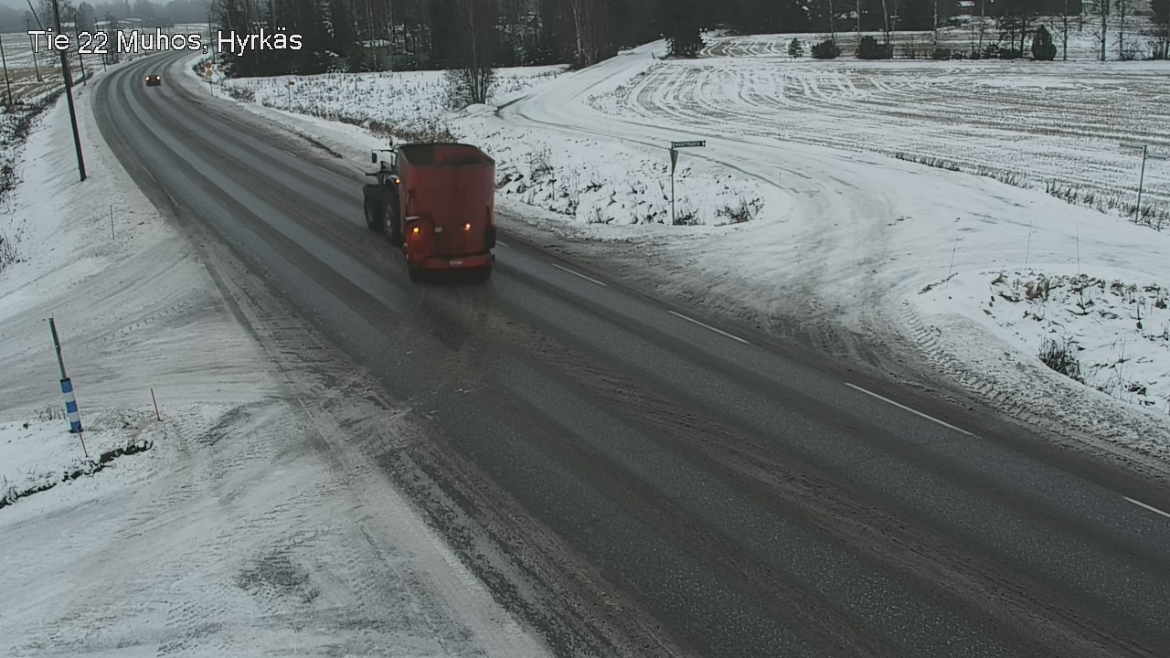 Weather Camera Image Road 22 Muhos, Hyrkäs, Muhos, Pohjois-Pohjanmaa