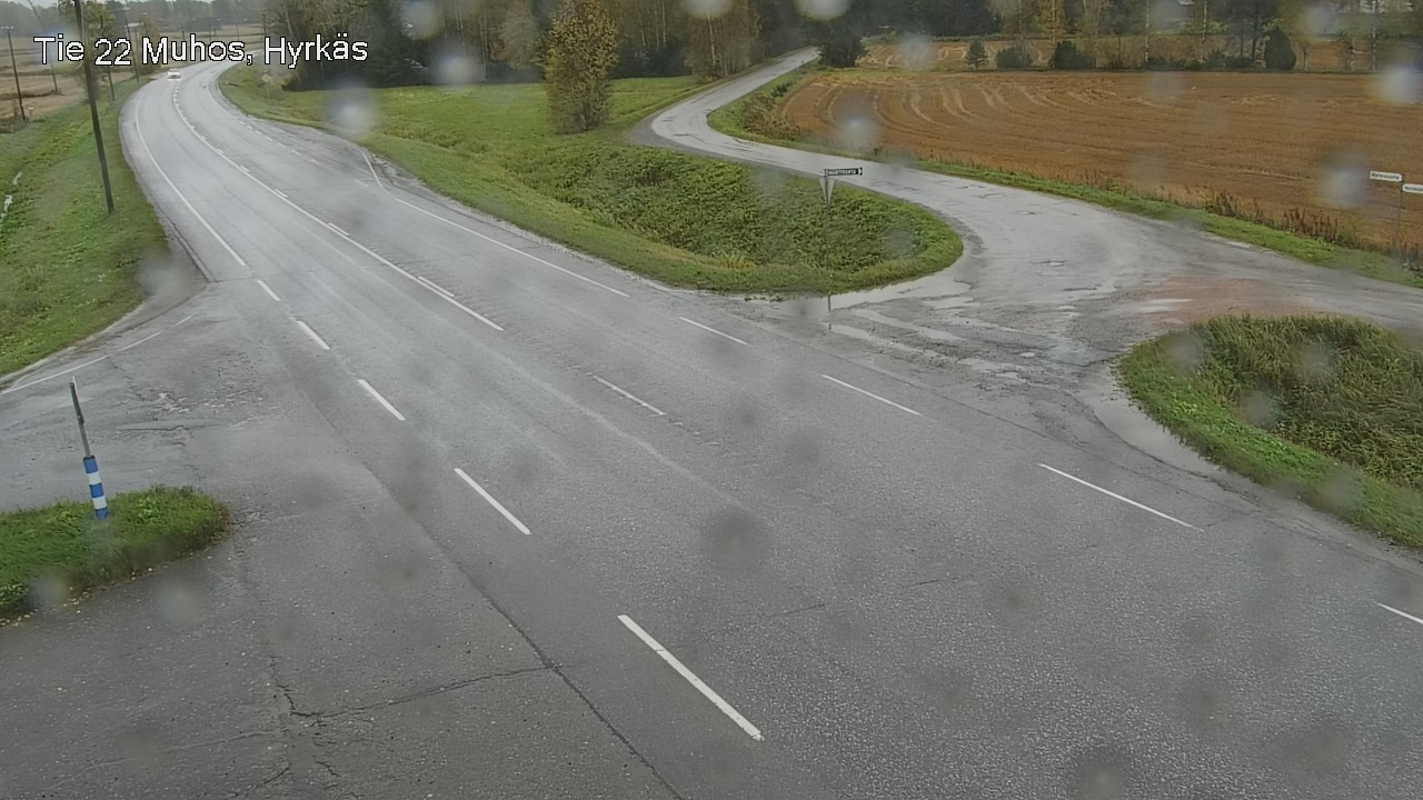 Weather Camera Image Väg 22 Muhos, Hyrkäs, Muhos, Pohjois-Pohjanmaa