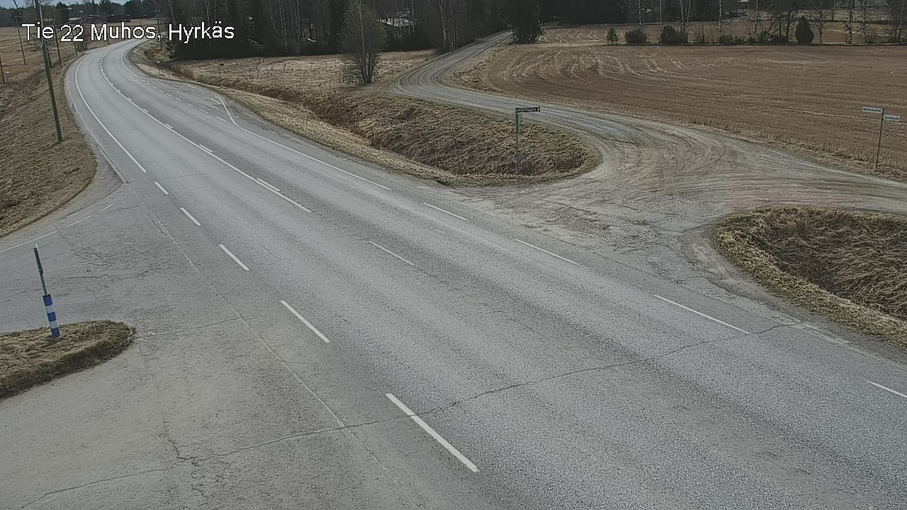 Weather Camera Image Väg 22 Muhos, Hyrkäs, Muhos, Pohjois-Pohjanmaa