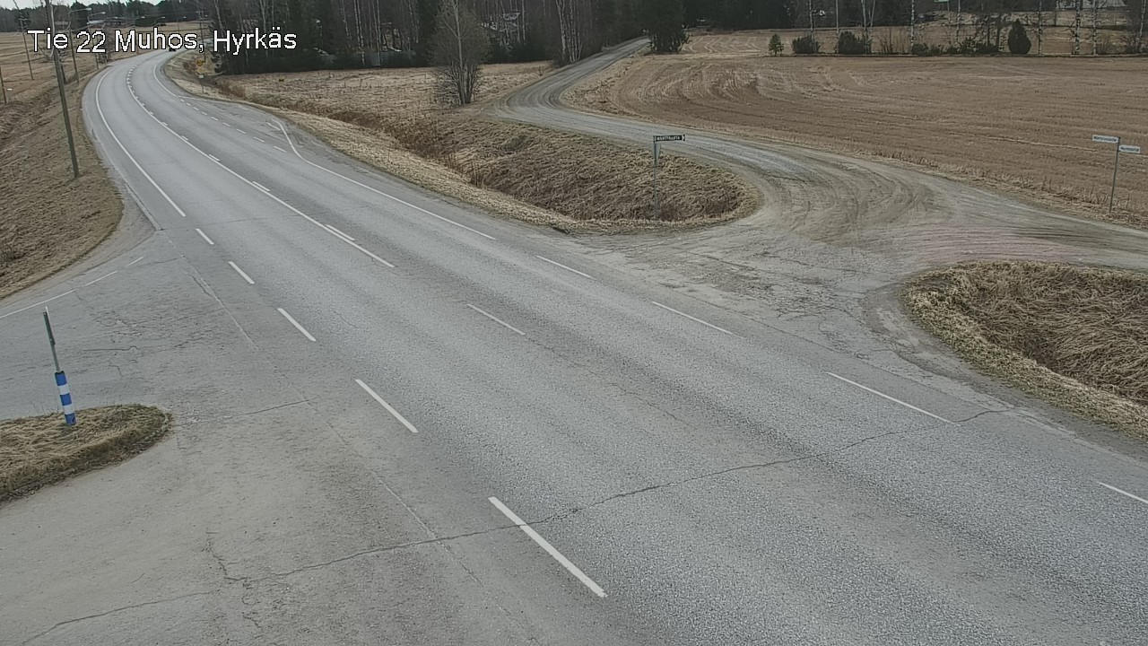 Weather Camera Image Road 22 Muhos, Hyrkäs, Muhos, Pohjois-Pohjanmaa