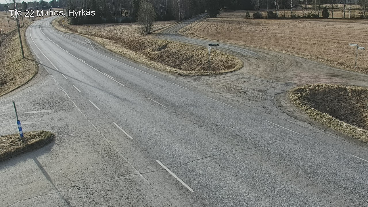 Weather Camera Image Road 22 Muhos, Hyrkäs, Muhos, Pohjois-Pohjanmaa