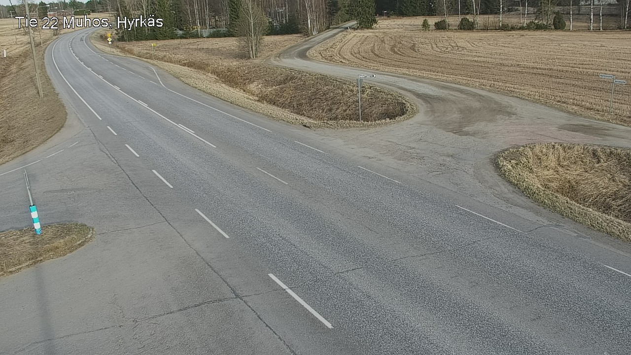 Weather Camera Image Road 22 Muhos, Hyrkäs, Muhos, Pohjois-Pohjanmaa