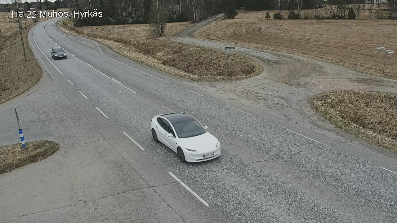 Weather Camera Image Väg 22 Muhos, Hyrkäs, Muhos, Pohjois-Pohjanmaa