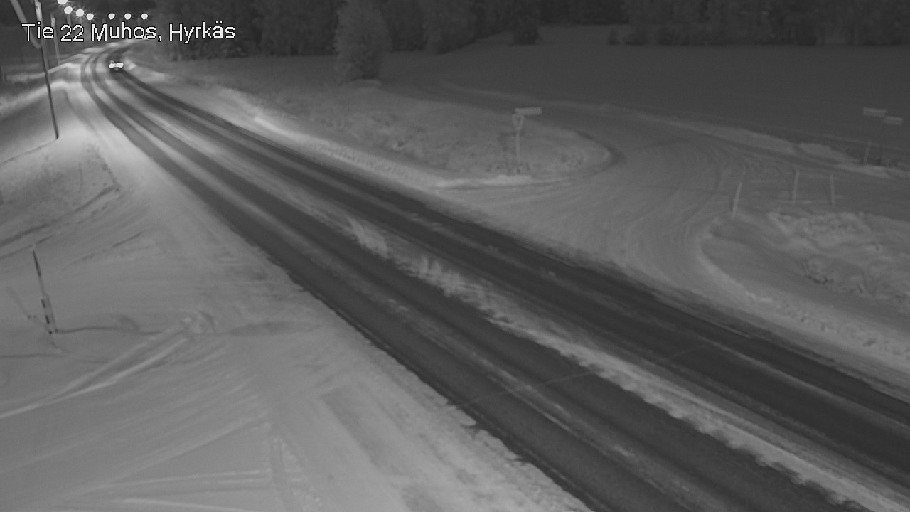 Weather Camera Image Väg 22 Muhos, Hyrkäs, Muhos, Pohjois-Pohjanmaa