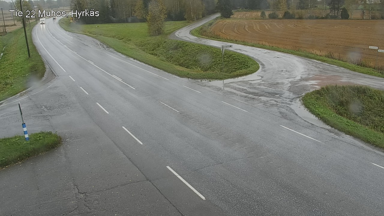 Weather Camera Image Väg 22 Muhos, Hyrkäs, Muhos, Pohjois-Pohjanmaa