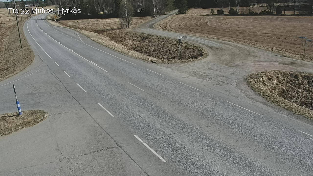 Weather Camera Image Road 22 Muhos, Hyrkäs, Muhos, Pohjois-Pohjanmaa