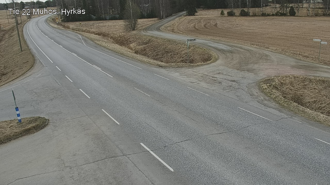 Weather Camera Image Väg 22 Muhos, Hyrkäs, Muhos, Pohjois-Pohjanmaa