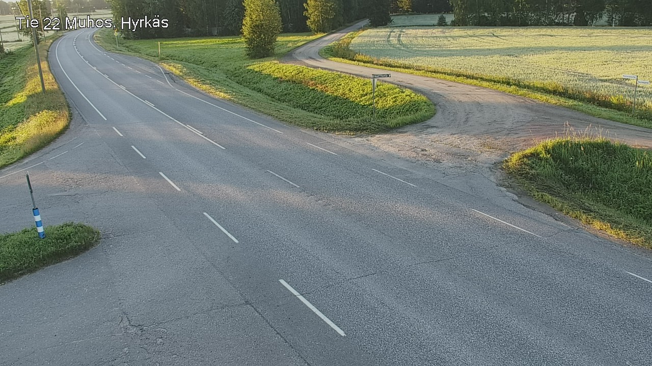 Weather Camera Image Road 22 Muhos, Hyrkäs, Muhos, Pohjois-Pohjanmaa