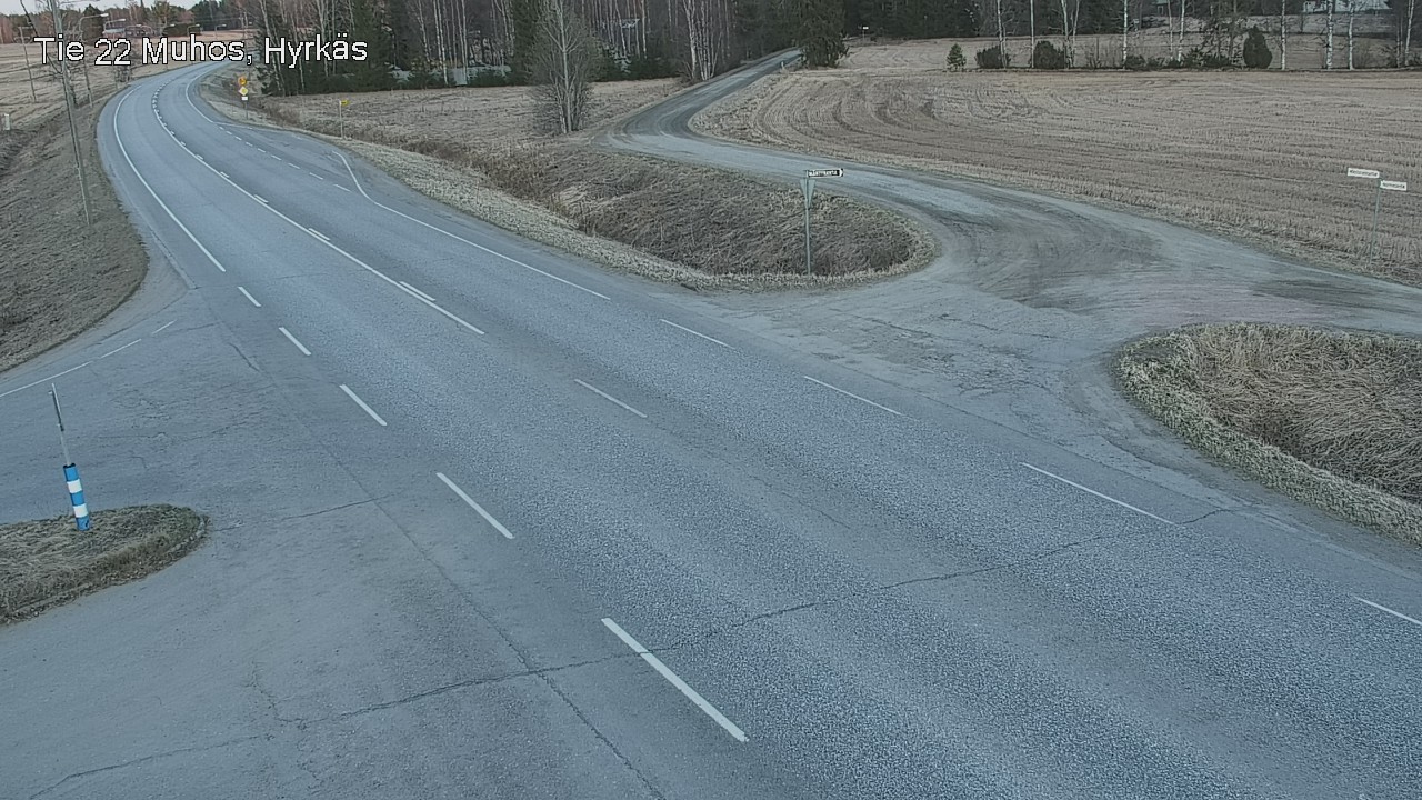 Weather Camera Image Road 22 Muhos, Hyrkäs, Muhos, Pohjois-Pohjanmaa
