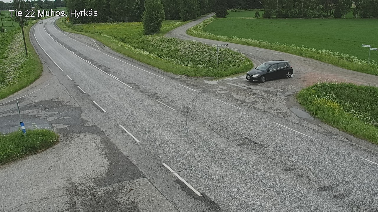 Weather Camera Image Road 22 Muhos, Hyrkäs, Muhos, Pohjois-Pohjanmaa