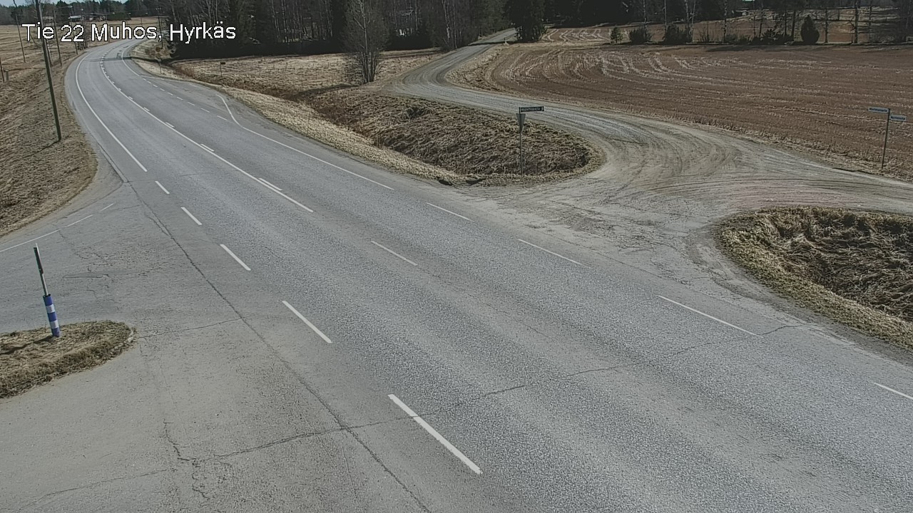 Weather Camera Image Road 22 Muhos, Hyrkäs, Muhos, Pohjois-Pohjanmaa