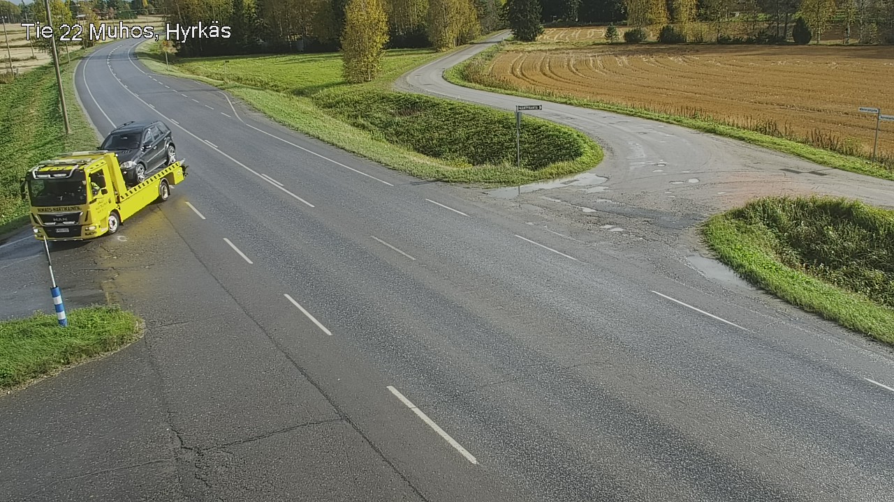 Weather Camera Image Road 22 Muhos, Hyrkäs, Muhos, Pohjois-Pohjanmaa