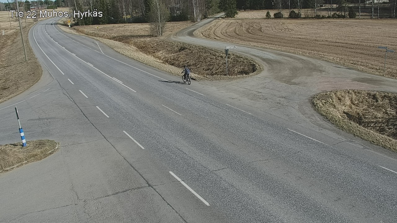 Weather Camera Image Road 22 Muhos, Hyrkäs, Muhos, Pohjois-Pohjanmaa